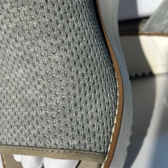 Eileen Fisher | Women's Grey Telly Stretch Knit Slip-On Wedge Heel Sandals Sz 6 - Picture 13 of 16